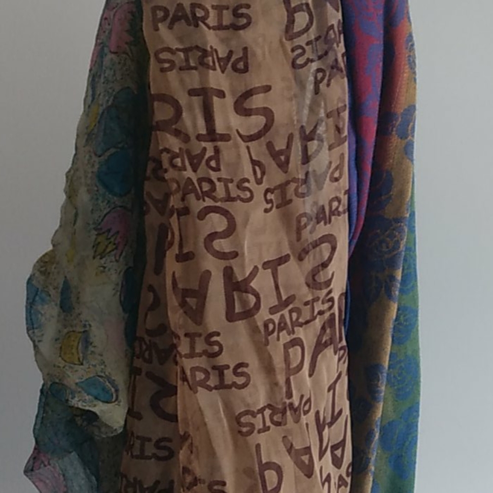 Woman's scarves some polyester some silk